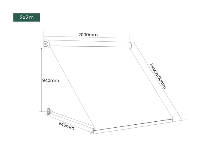 Solaris Solar-Powered Pivot Arm Awning