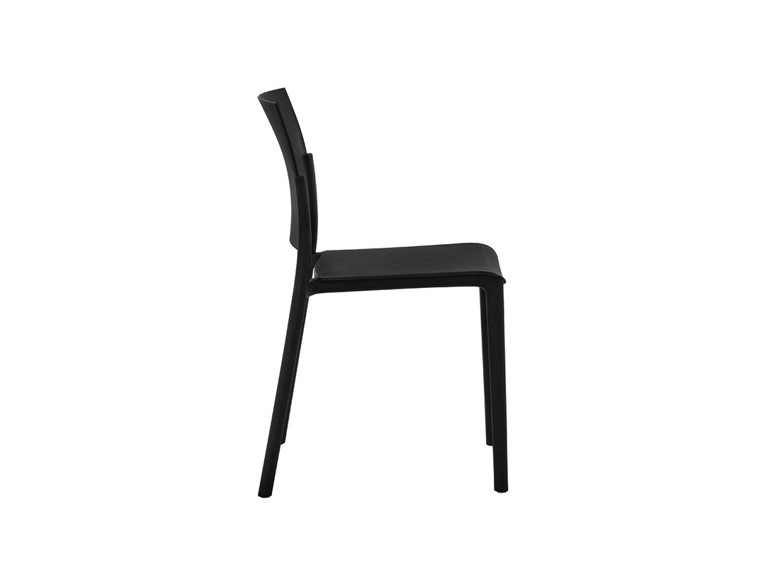 Elsa Outdoor Dining Armless Chair, Colour: Black,