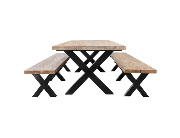 Fortico X-leg Teak Table 220cm