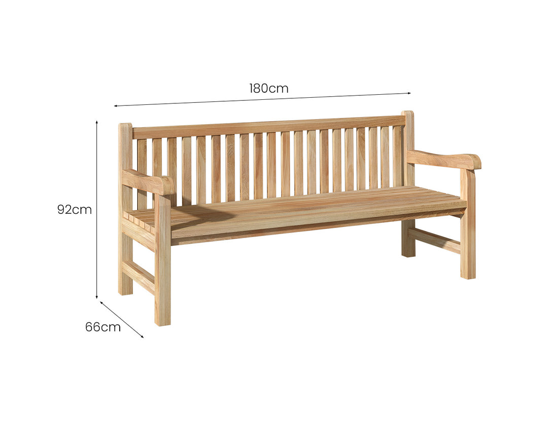 Lyndon Garden Bench, Size: 130cm,