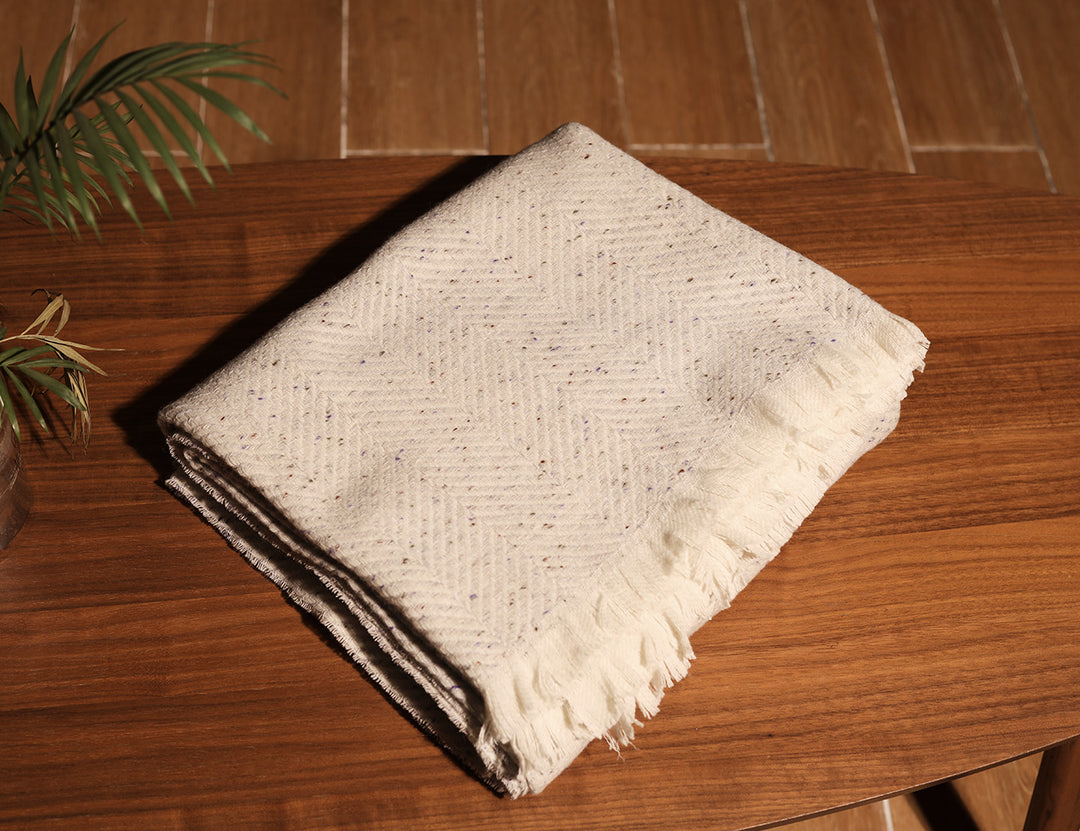 Outdoor throw blanket-Off white