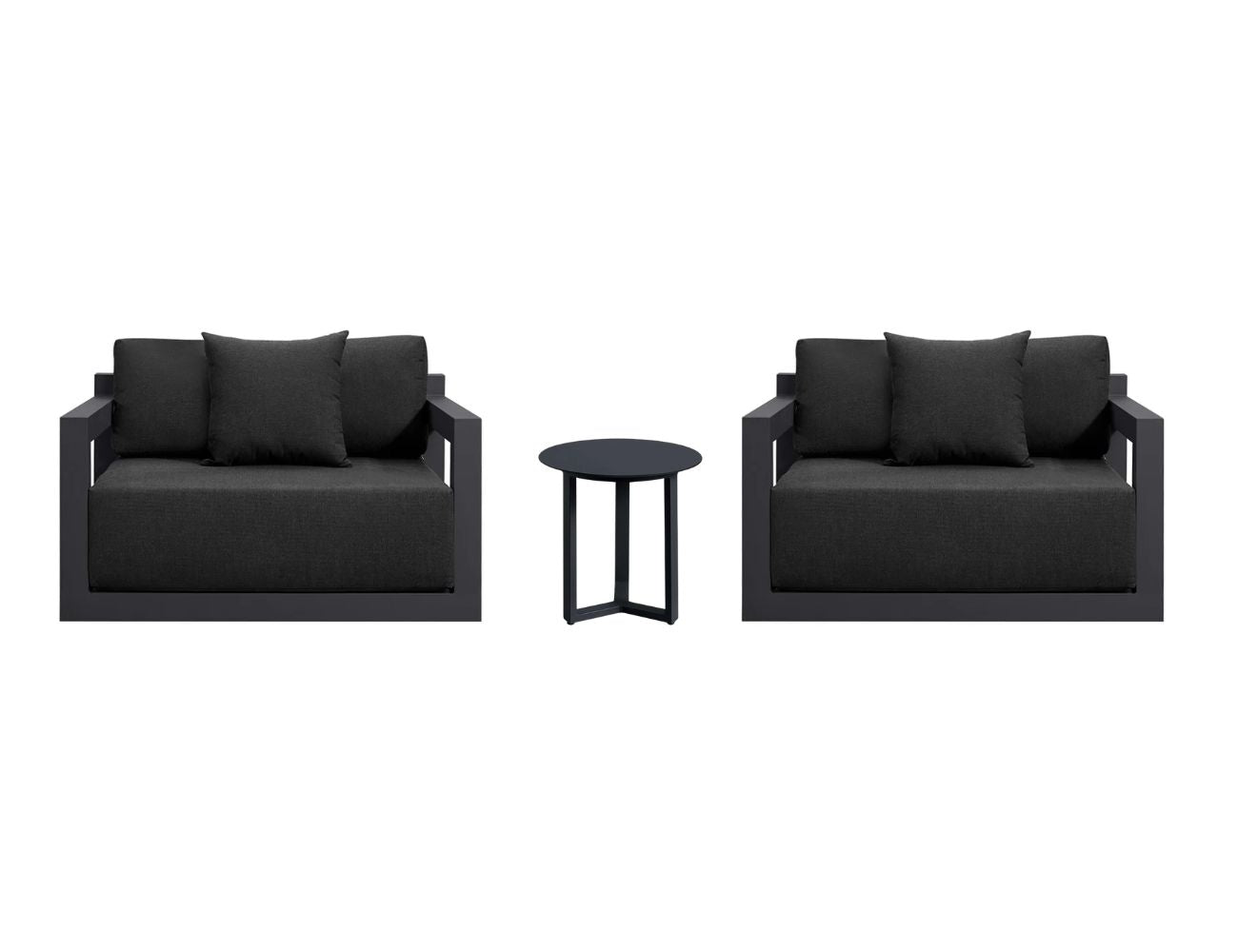 Ibis 2.0 Outdoor Conversation Set With Round Coffee Table- 3PCS