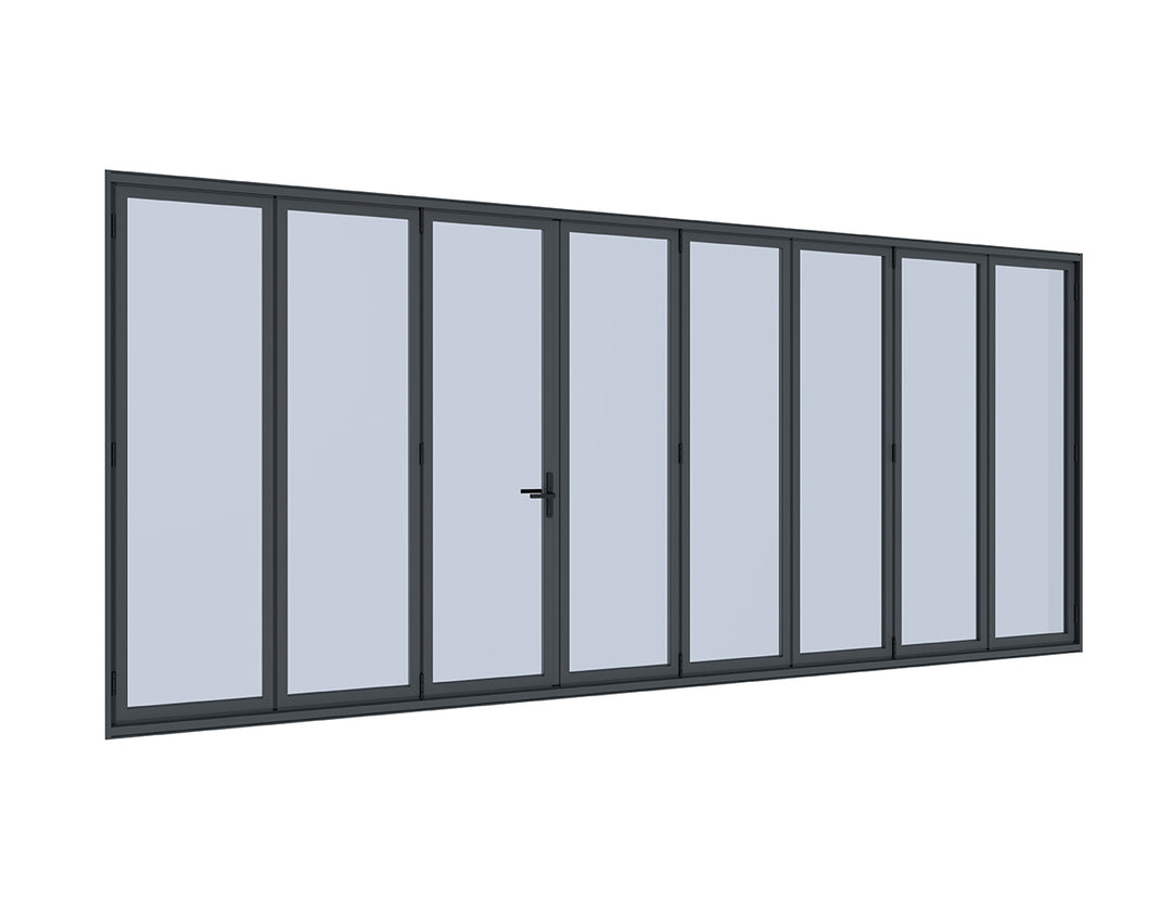 Tasman Wall Mounted Pergola Bifold Glass Door