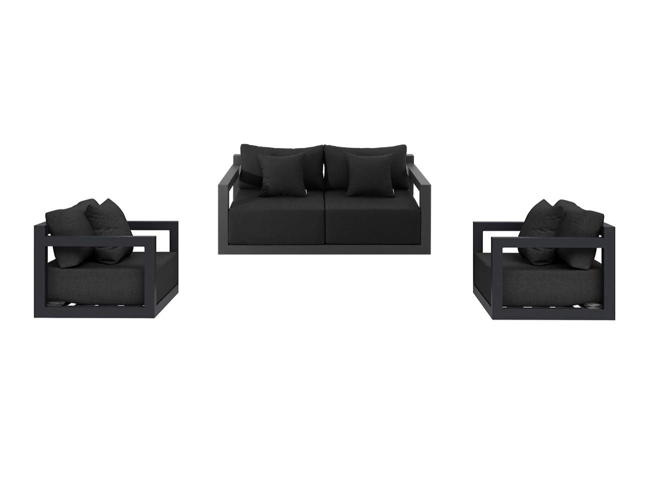 Ibis 2.0 Outdoor Sofa Sectional Loveseat Set - 3pcs