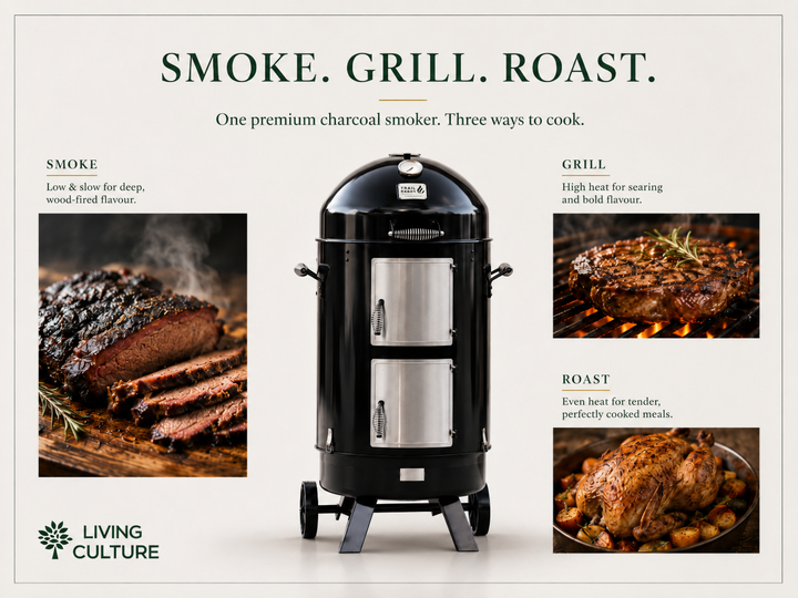 Trail Embers 3-in-1 Vertical Charcoal Smoker