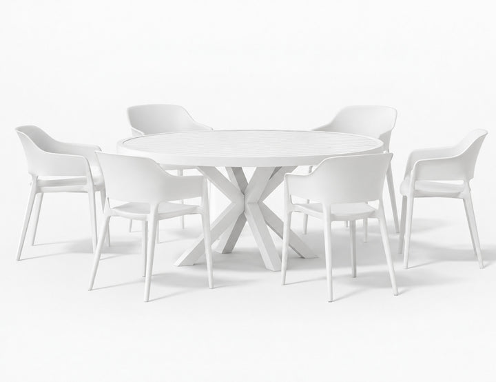 Dipper Table With Anna Chairs 7-Piece Dining Set
