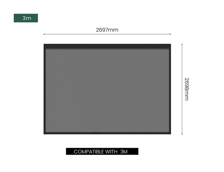 Retractable Shade Blind For Caribbean & Caspian & Atlantic Wall Mounted Pergola 2.0