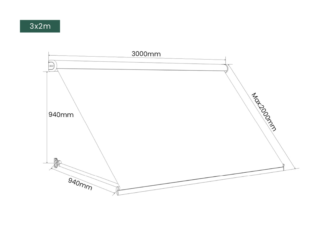 Solaris Solar-Powered Pivot Arm Awning