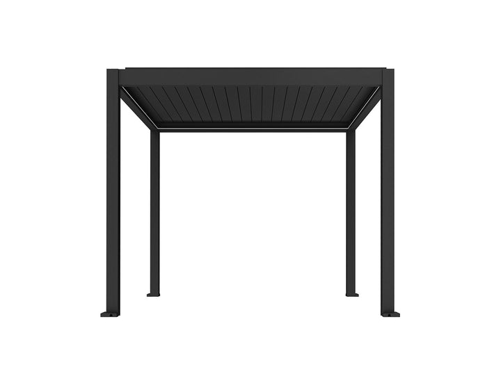 Caspian Motorised Freestanding Louvre Roof Aluminium Pergola, Size: 3 x 3m, Colour: Black