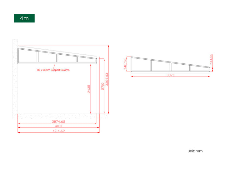 Coastal Patio Cover Quarter Window