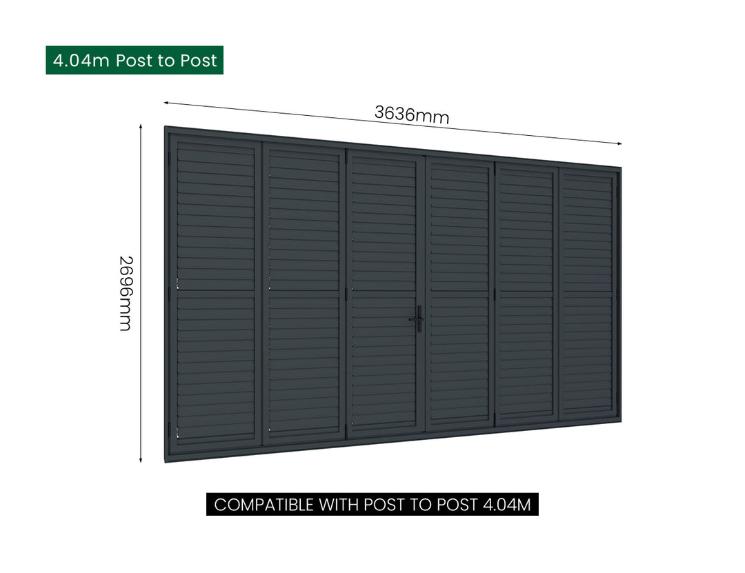 Bifold Shutter Wall For Mediterranean-SKY Wall Mounted Pergola