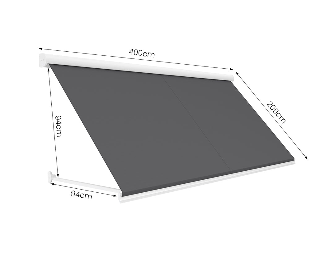 Solaris Motorised Retractable Drop-Arm Window Awning