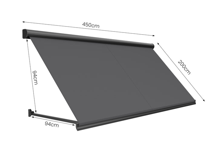 Solaris Motorised Retractable Drop-Arm Window Awning
