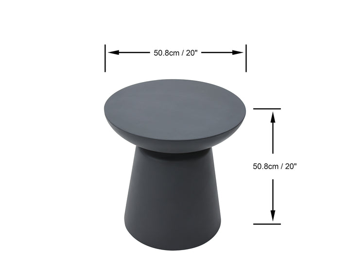 Kylix Side Table, Colour: Slate Black,