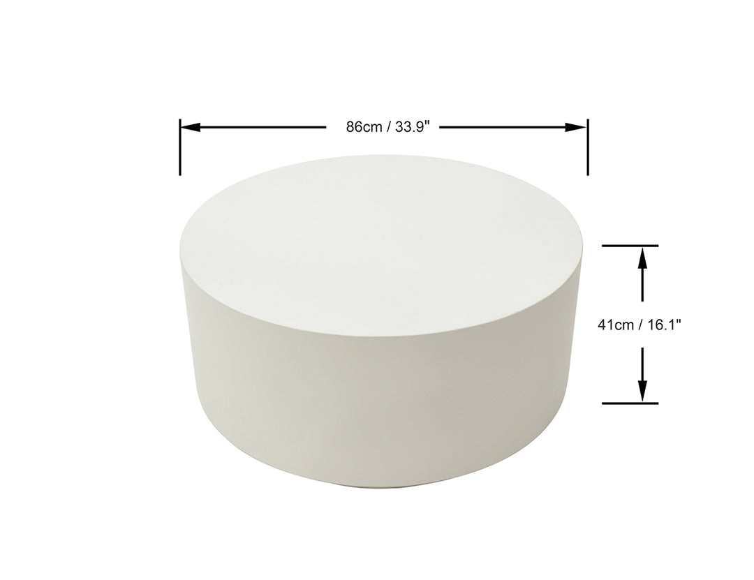 Rome Coffee Table Medium Cream White, Colour: Cream White,