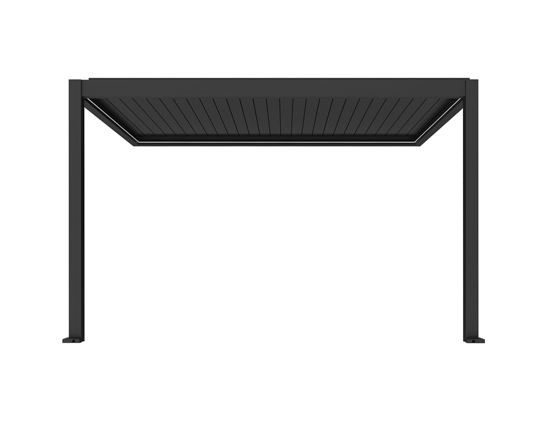 Caspian Motorised Wall Mounted Louvre Roof Aluminium Pergola