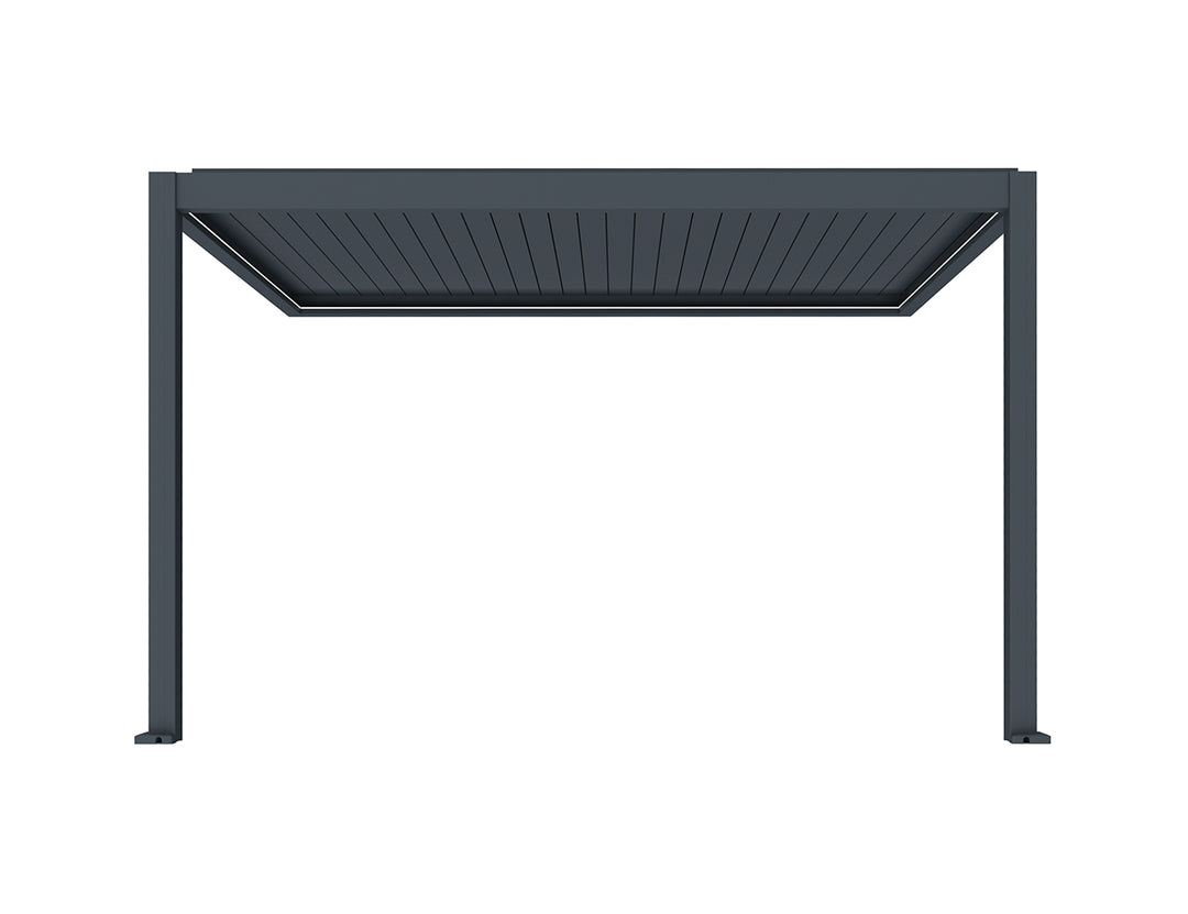 Caspian Motorised Wall Mounted Louvre Roof Aluminium Pergola