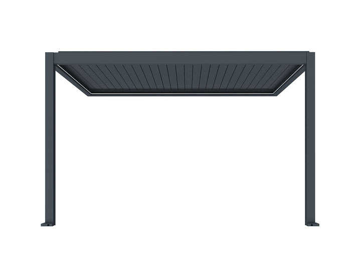 Caspian Motorised Wall Mounted Louvre Roof Aluminium Pergola