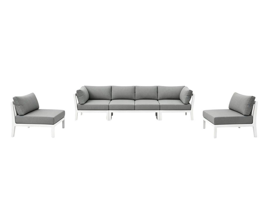Newport 2.0 Aluminium Outdoor Sofa Set - 6 Seat