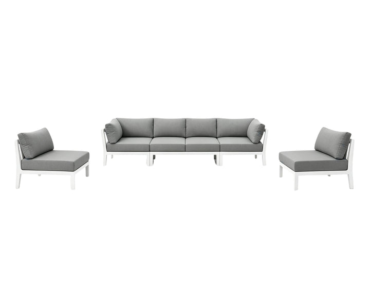 Newport 2.0 Aluminium Outdoor Sofa Set - 6 Seat