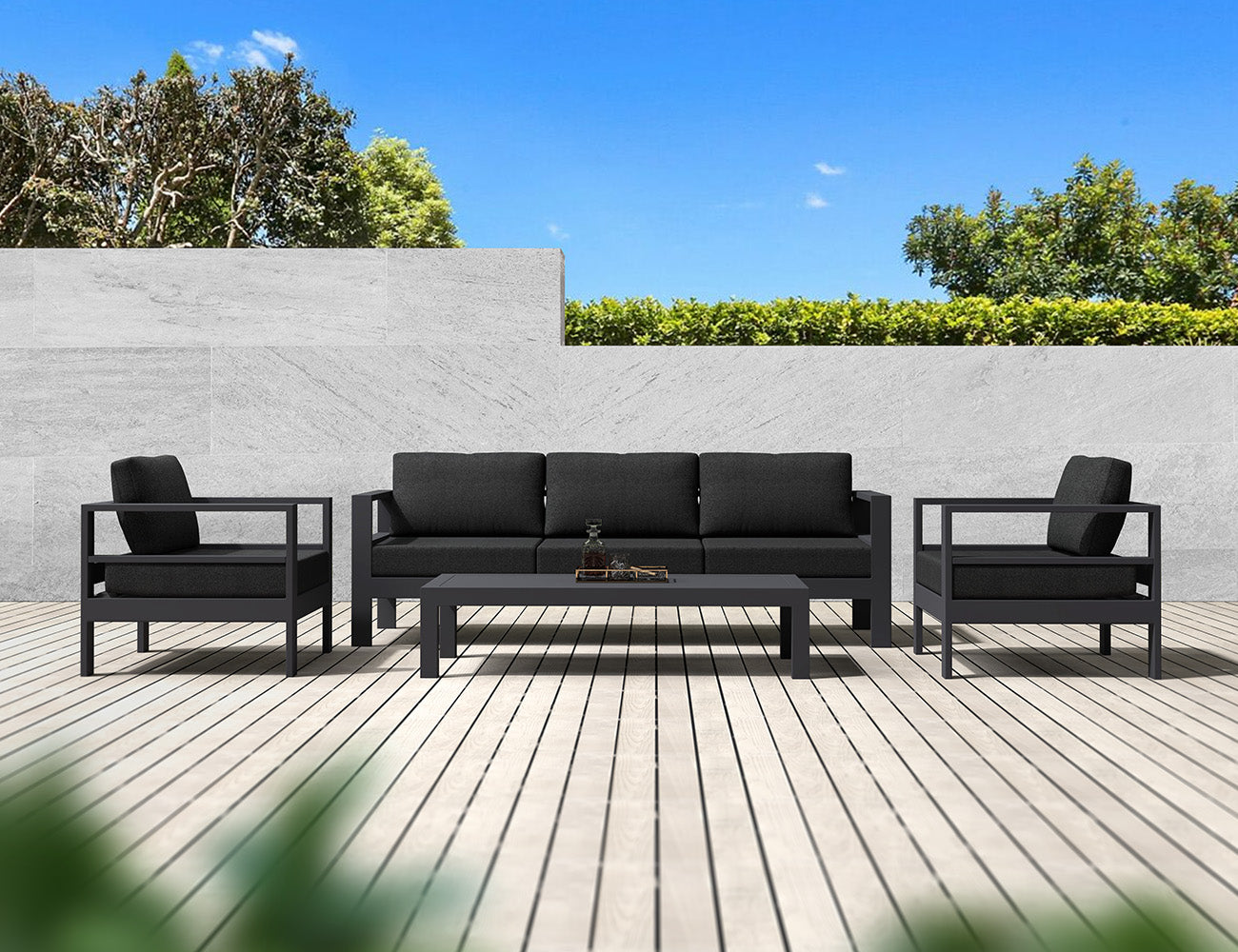 Sandpiper 2.0 Outdoor Sofa Set - 4PCS, Colour: Grey,