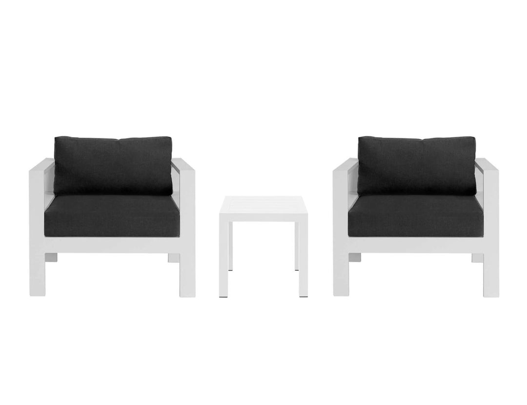 Sandpiper 2.0 Outdoor  Conversation Set With Square Coffee Table- 3PCS