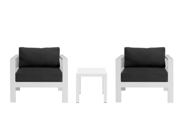 Sandpiper 2.0 Outdoor  Conversation Set With Square Coffee Table- 3PCS