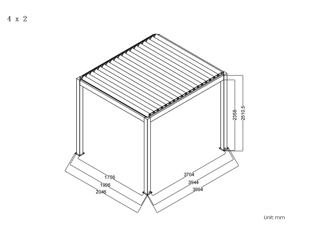 Baltic Motorised Freestanding Louvre Roof Aluminium Pergola