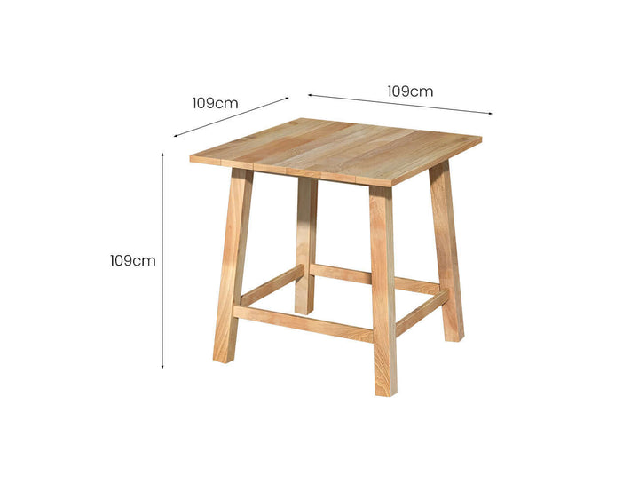 Cube Teak Bar Table 109×109×109cm