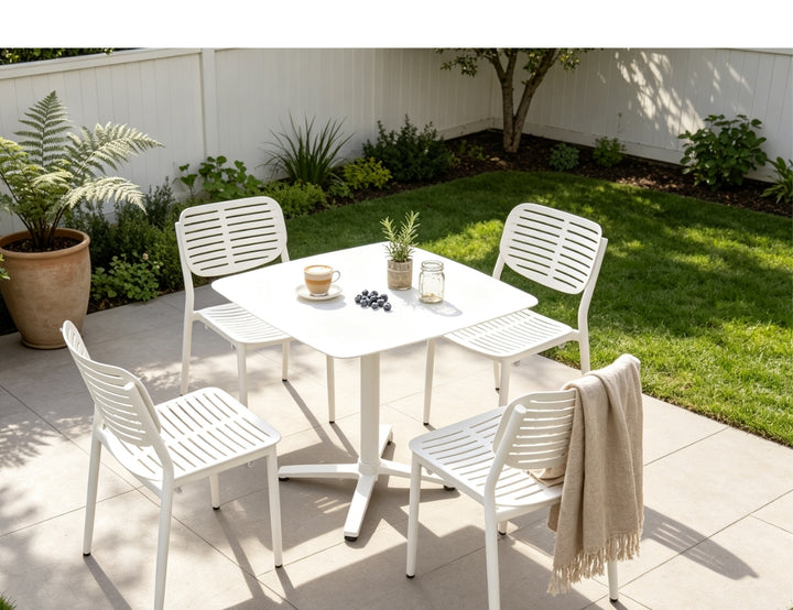 Canary Folding Table With Cardinal Chairs 5-Piece Aluminium Dining Set