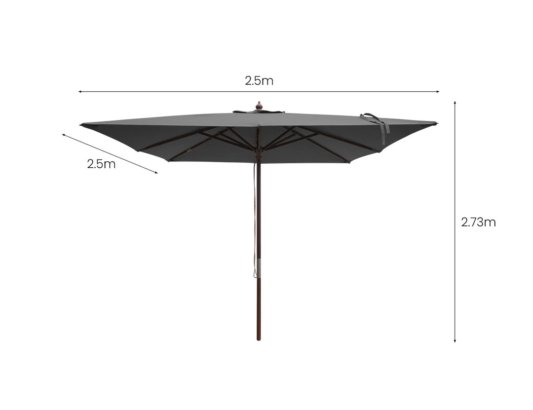 Amazon 2.5m Square Market Umbrella