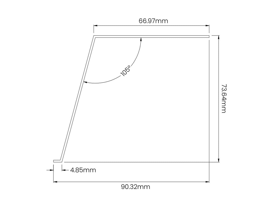 Standard Gutter Flashing 3m, Colour: Black,