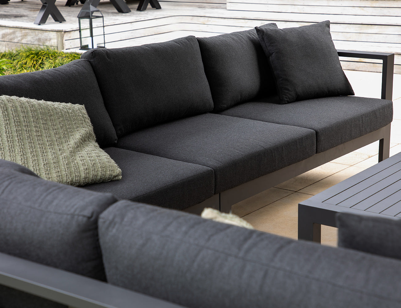 Sandpiper 2.0 Outdoor Corner Sofa Set - 3PCS, Colour: Grey,