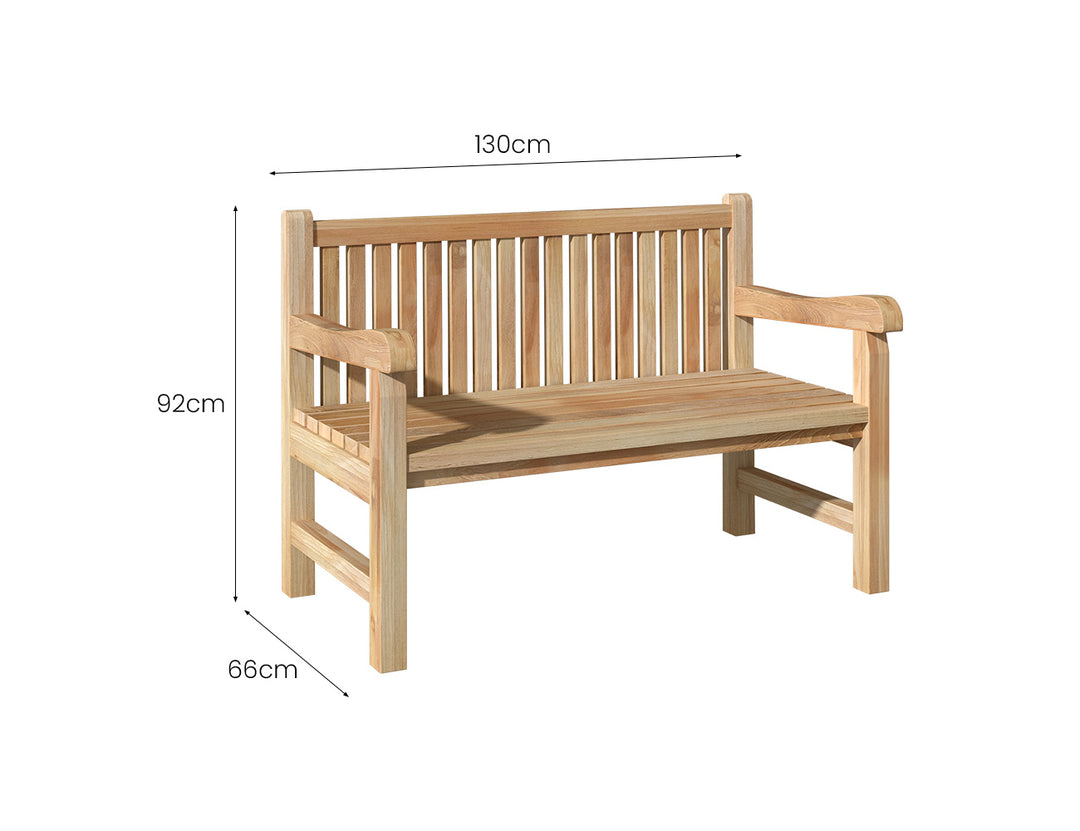 Lyndon Garden Bench, Size: 130cm,