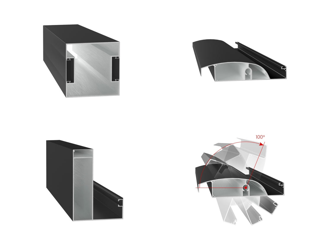 Pacific Motorised Wall Mounted Louvre Roof Aluminium Pergola