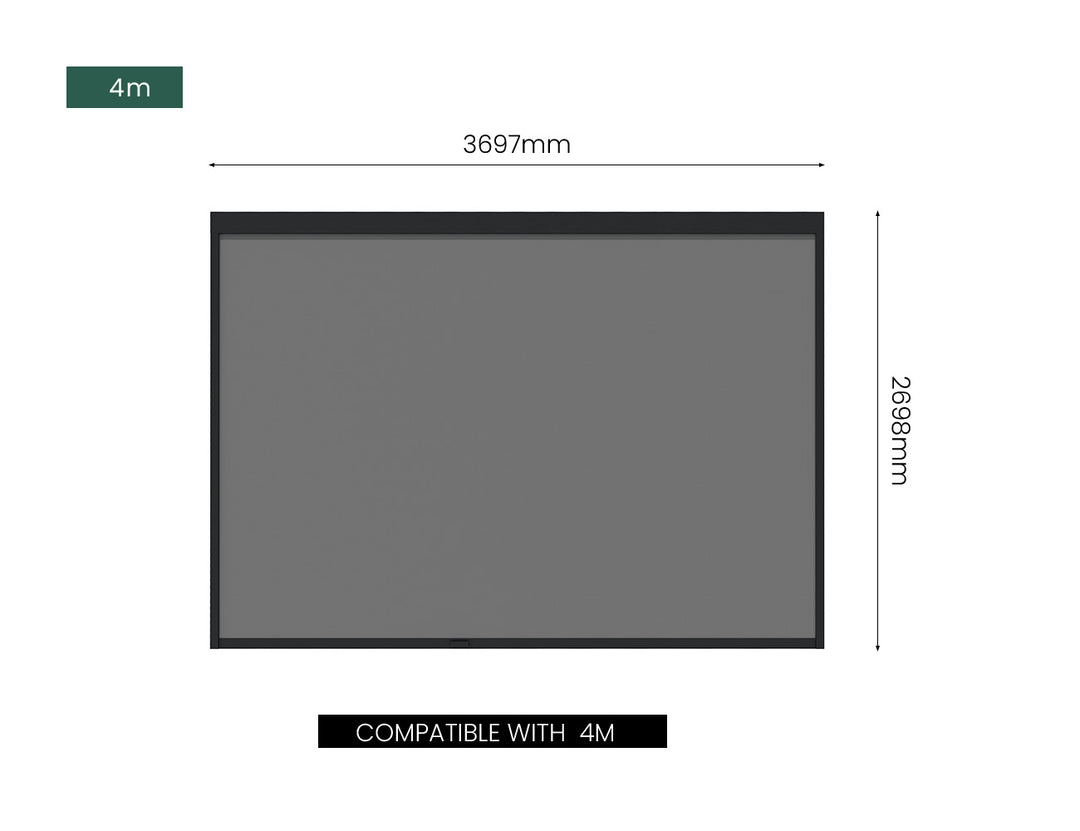 Retractable Shade Blind For Caribbean & Caspian & Atlantic Wall Mounted Pergola 2.0