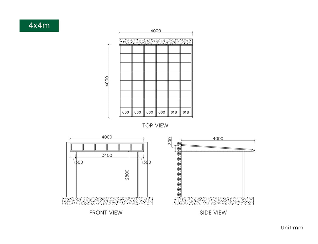 Urban Premier Wall Mounted Patio Cover