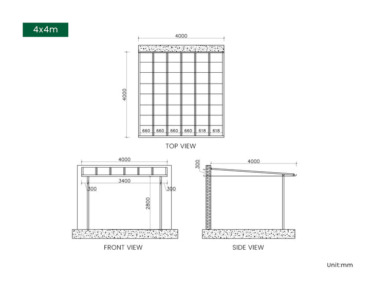 Urban Premier Wall Mounted Patio Cover