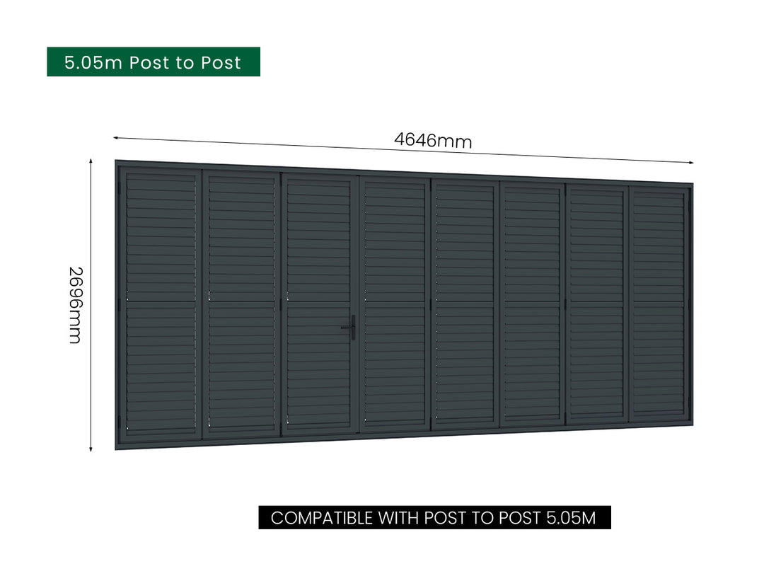 Bifold Shutter Wall For Mediterranean-SKY Wall Mounted Pergola