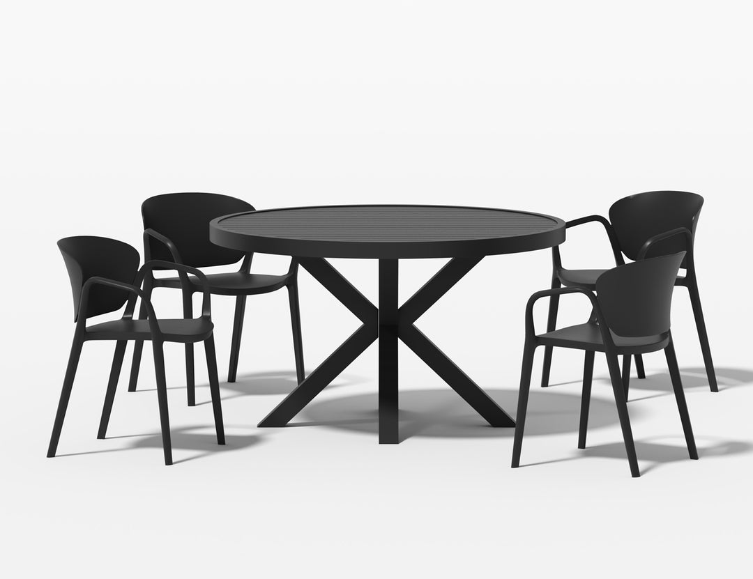 Dipper Round Cross Leg Dining Table