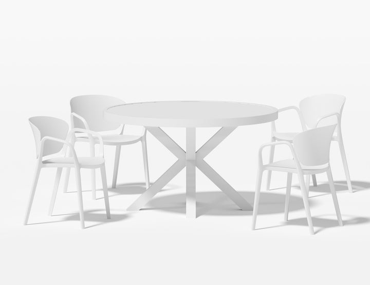 Dipper Table With Andi Chairs 5-Piece Outdoor Dining Set