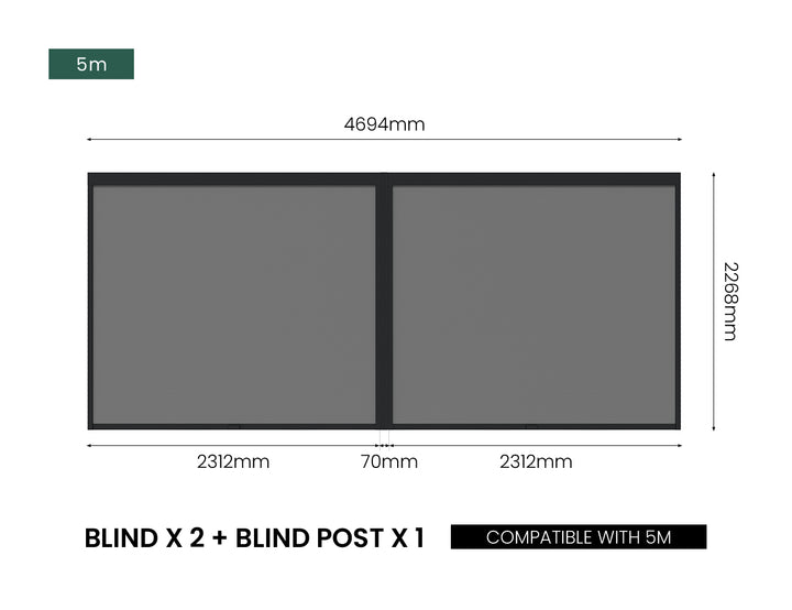 Manual Blind For Mediterranean-PRO MAX Motorised Pergola