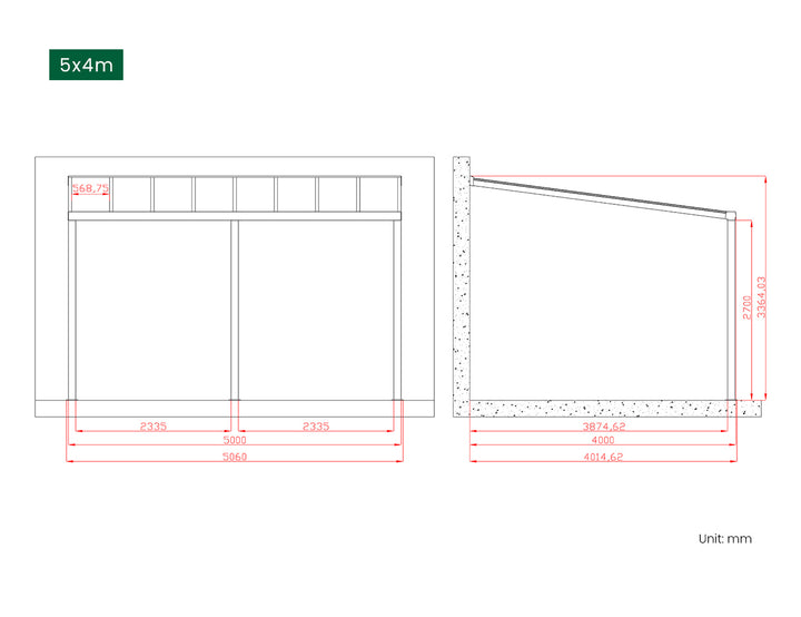 Coastal Patio Cover Collection, Size: 3 x 3m, Colour: White