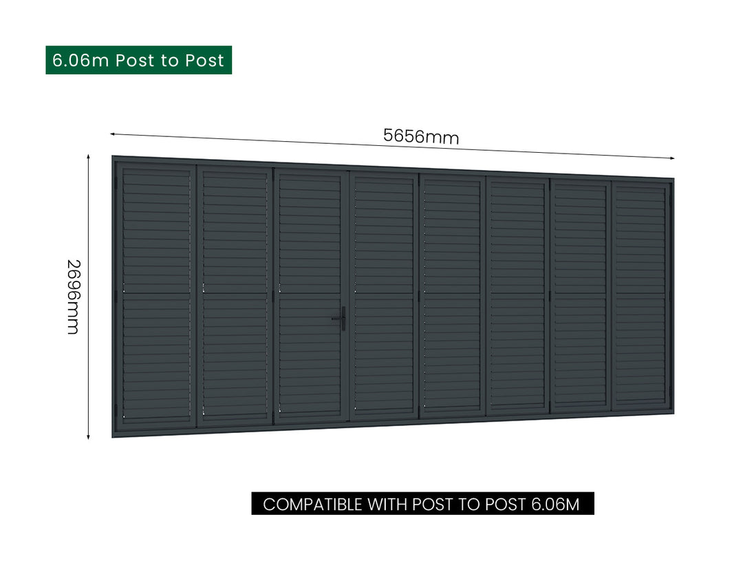 Bifold Shutter Wall For Mediterranean-SKY Wall Mounted Pergola