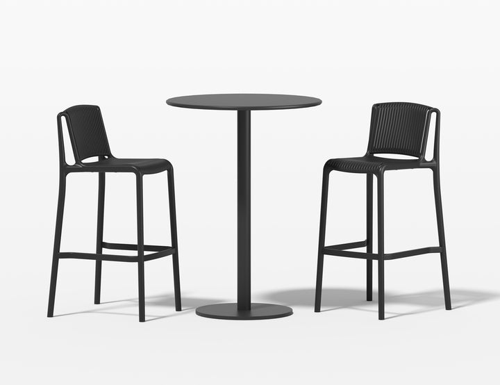 Robin Table With Alma Chairs 3-Piece Outdoor Bar Set