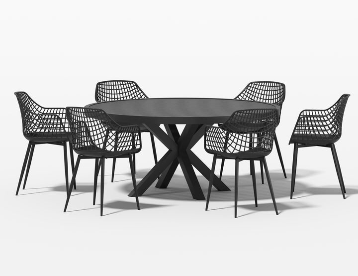 Dipper Table With Ava Chairs 7-Piece Outdoor Dining Set