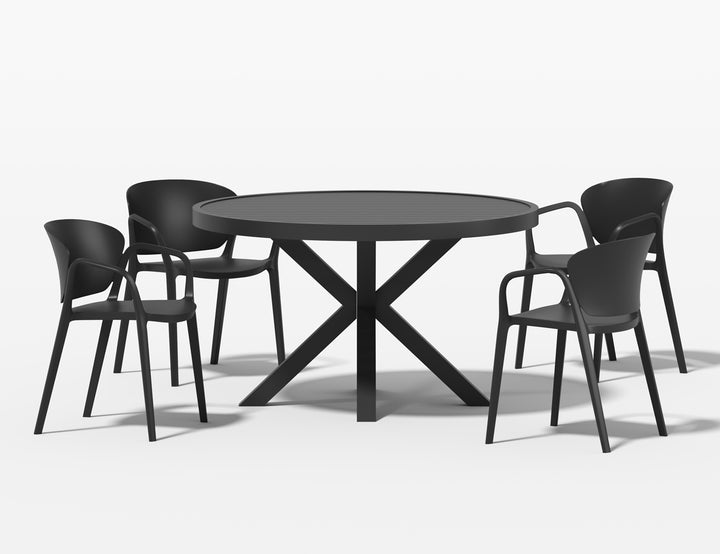 Dipper Table With Andi Chairs 5-Piece Outdoor Dining Set