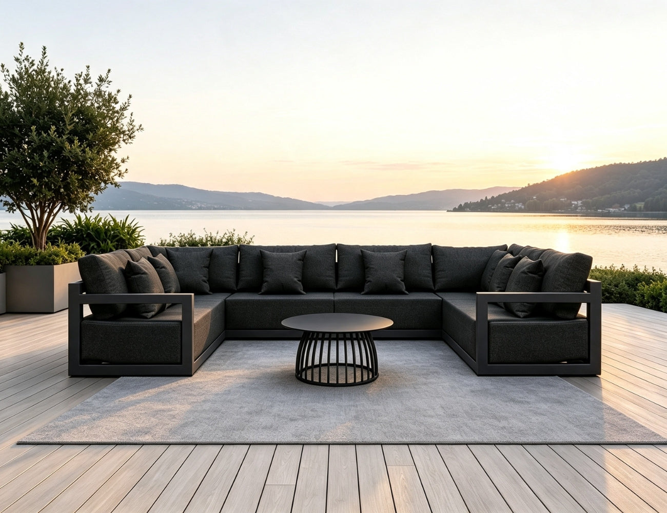 Ibis 2.0 Outdoor U-Shaped Sectional Sofa Set – 8 Seats