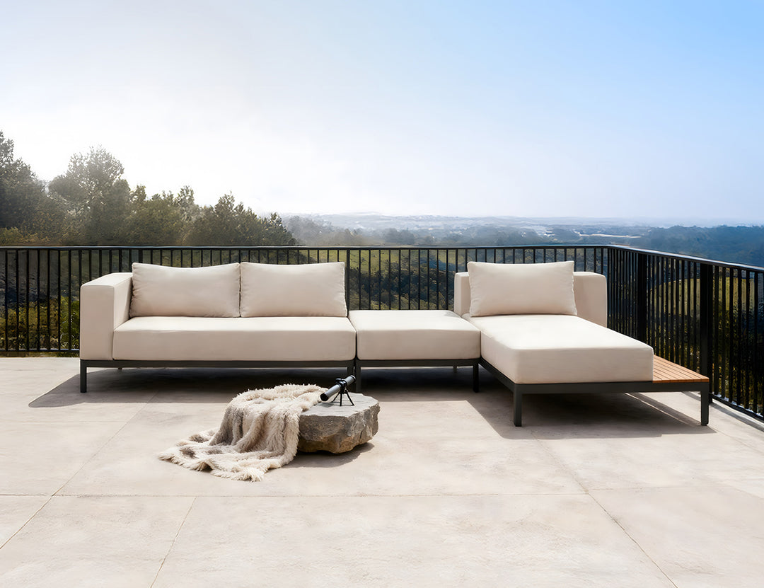 Hornbill Outdoor Sofa With Ottoman 3PCS