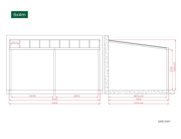 Coastal Patio Cover Collection, Size: 3 x 3m, Colour: White